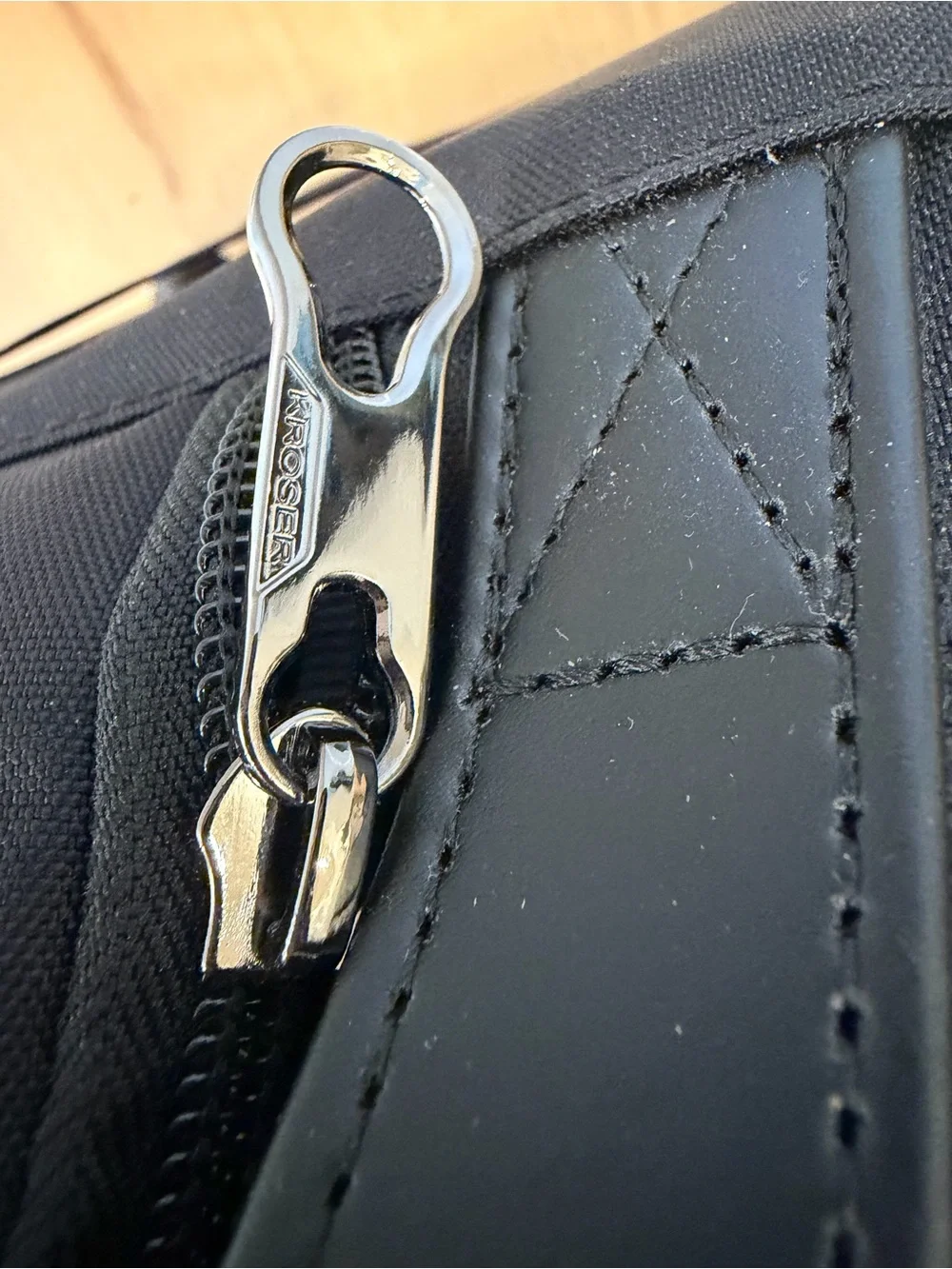 Kroser Black Quilted Carry-On Rolling Suitcase